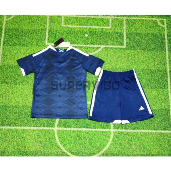Camiseta Escocia Primera Equipación Mundial 2026 Azul Niño Kit