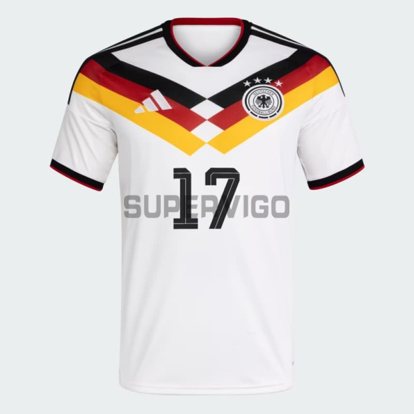 Camiseta Wirtz 17 Alemania Primera Equipación 2026 Blanco