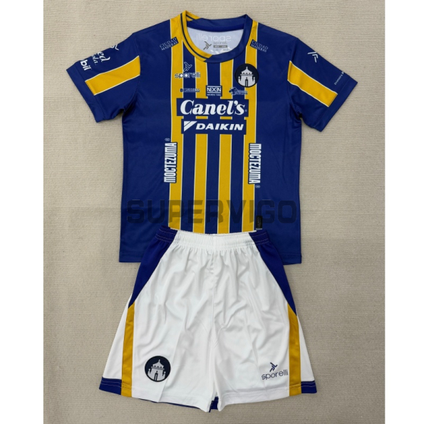 Camiseta Atlético San Luis Segunda Equipación 2025/2026 Azul/Oro Niño Kit