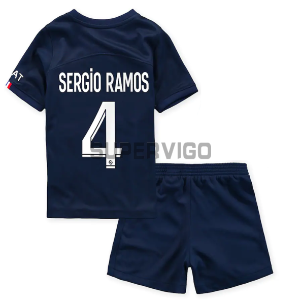 SERGIO RAMOS 4 PSG Kid's Soccer Jersey Home 2022/2023