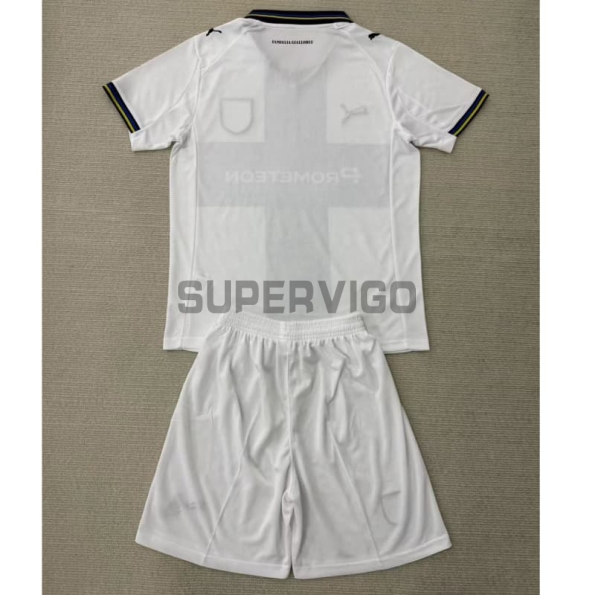 Camiseta Parma Calcio Primera Equipación 2025/2026 Blanco/Negro Niño Kit
