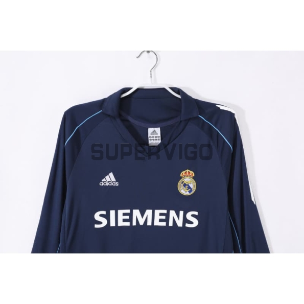 Camiseta Real Madrid Segunda Equipación Retro 2005/06 ML Azul Marino