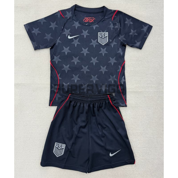 Camiseta EE.UU Segunda Equipación Mundial 2026 Negro Obsidiana