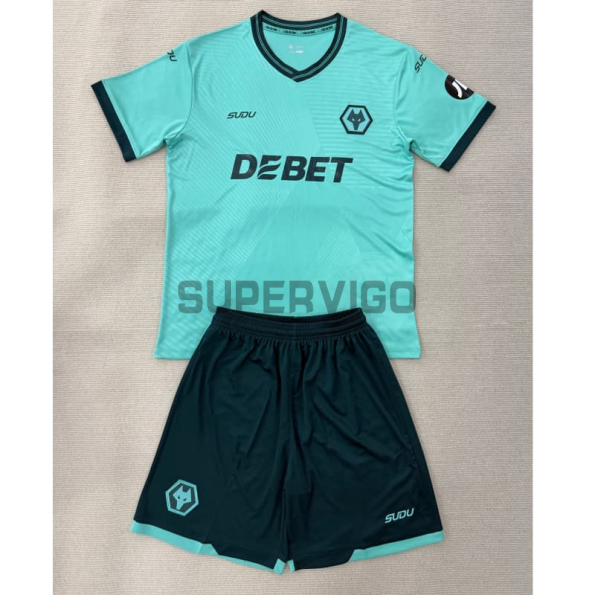 Camiseta Wolverhampton Wanderers Segunda Equipación 2025/2026 Verde Azulado