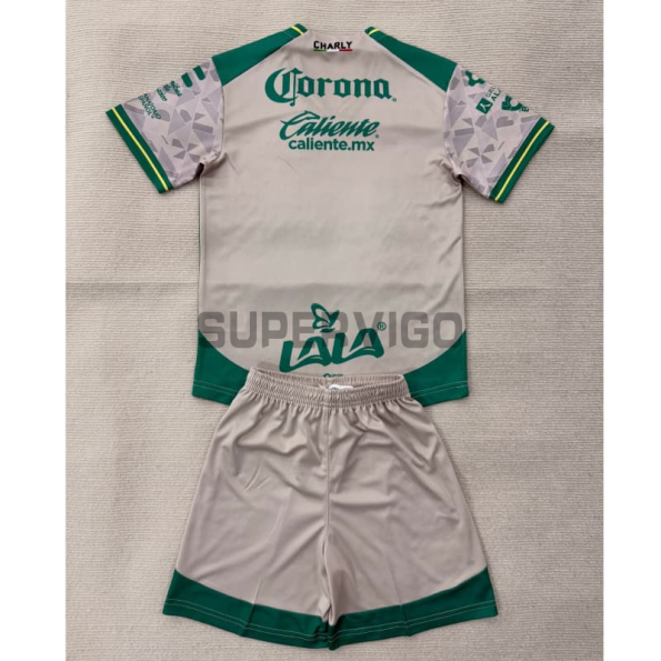 Camiseta Santos Laguna Segunda Equipación 2025/2026 Blanco/Verde Niño Kit