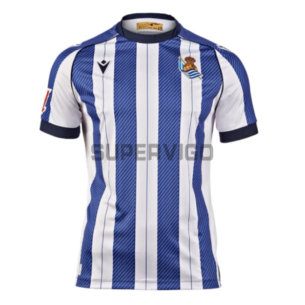 Camiseta Real Sociedad Primera Equipación 2025/2026 Azul/Blanco con Parche La Liga