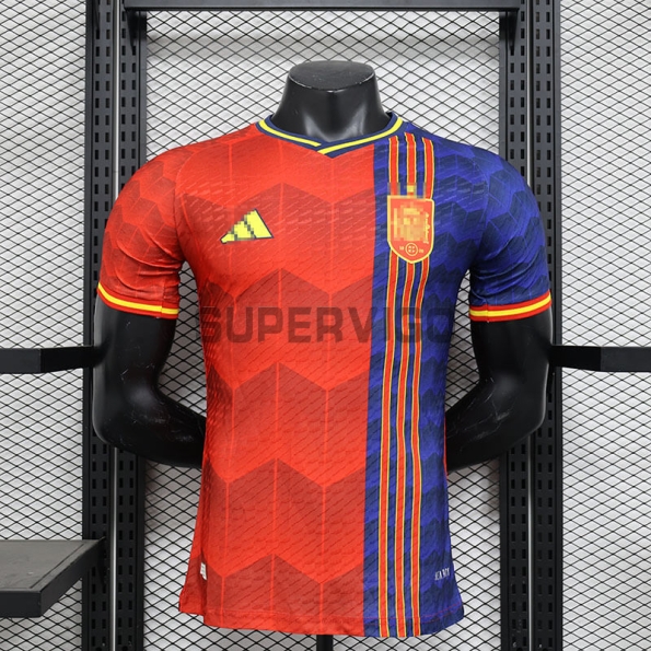 Camisetas España 2024 Rojo/Azul (EDICIÓN JUGADOR)