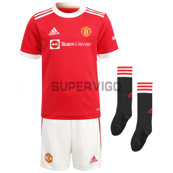 Camiseta Manchester United Primera Equipación 2021/2022 Niño Kit