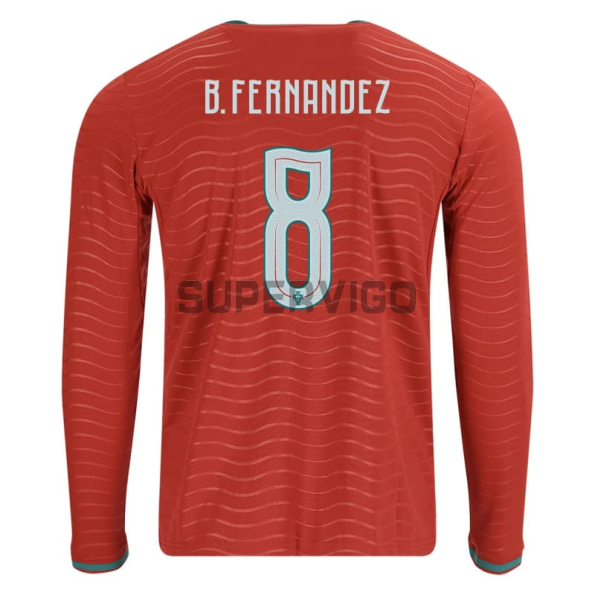 Camiseta B.Fernandez 8 Portugal Primera Equipación 2026 ML Rojo