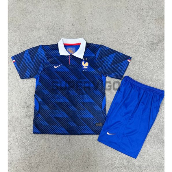 Camiseta Francia Primera Equipación Mundial 2026 Azul Niño Kit