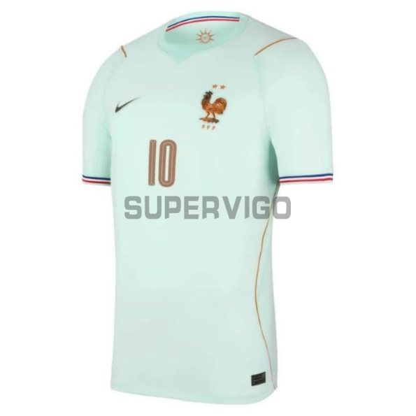 Camiseta MBAPPE 10 Francia Segunda Equipación Mundial 2026 Verde Menta