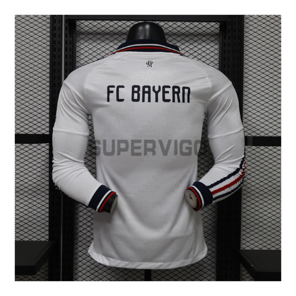 Camiseta Bayern Múnich Segunda Equipación 2026/2027 ML Blanco (EDICIÓN JUGADOR)