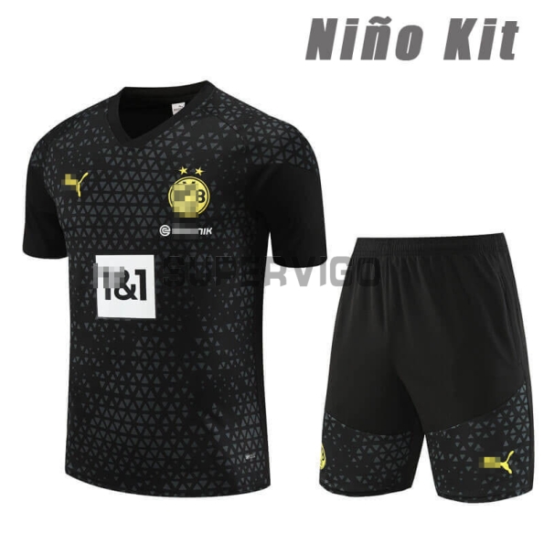 Camiseta de Entrenamiento Borussia Dortmund 2023/2024 Niño Kit Negro