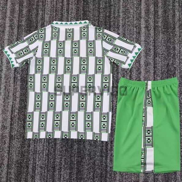 Camiseta Nigeria Segunda Equipación Retro 1994 Verde/Blanco Niño Kit