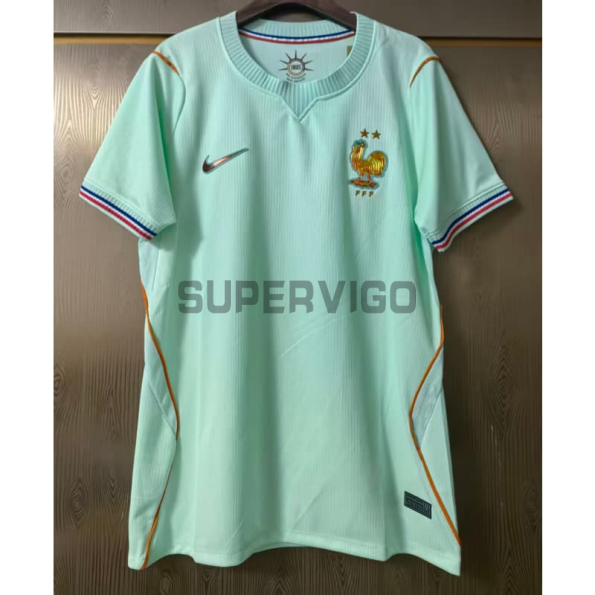 Camiseta Francia Segunda Equipación Mundial 2026 Verde Menta Mujer