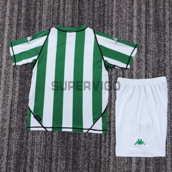 Camiseta Real Betis Primera Equipación Retro 2003/04 Verde/Blanco Niño Kit