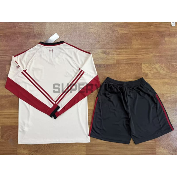 Camiseta Liverpool 2025/2026 Segunda Equipación ML Blanco