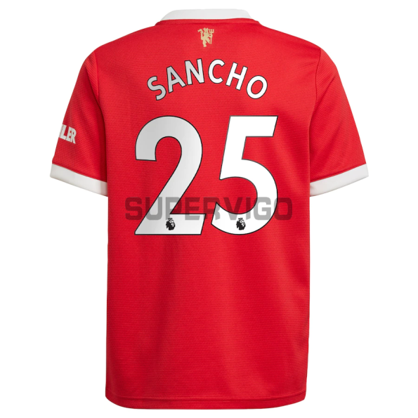 SANCHO 25 Manchester United Soccer Jersey Home 2021/2022