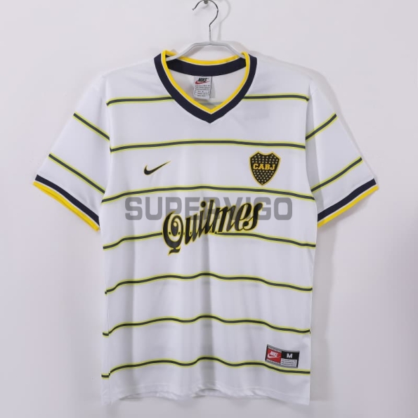 Camiseta Boca Juniors Segunda Equipación Retro 1999/00 Blanco