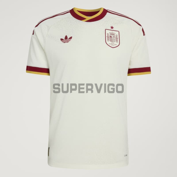 Camiseta España Segunda Equipación Mundial 2026 Blanco Edición Campeones