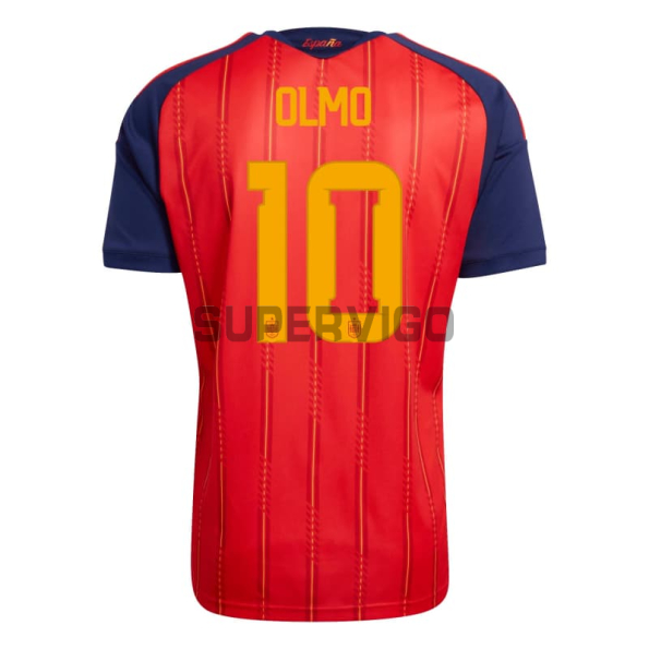 Camiseta Olmo 10 España Primera Equipación 2026 Rojo/Azul
