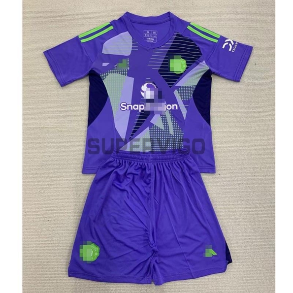 Camiseta De Portero Manchester United 2024/2025 Niño Kit Morado