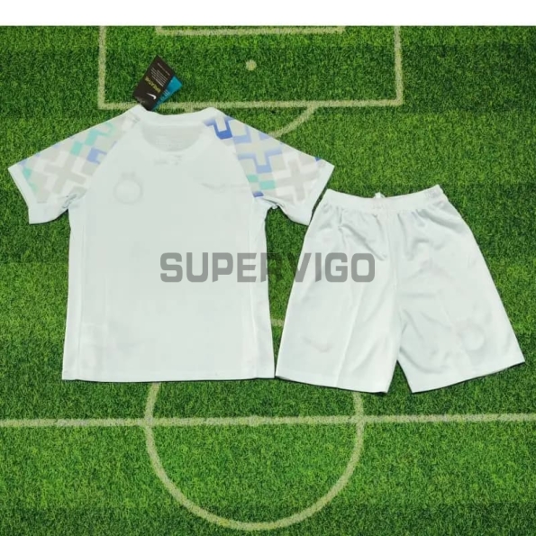 Camiseta Inter de Milan Segunda Equipación 2025/2026 Blanco Niño Kit