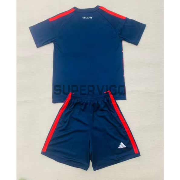 Camiseta Nueva Inglaterra Revolución Primera Equipación 2026/2027 Azul Marino/Rojo Niño Kit