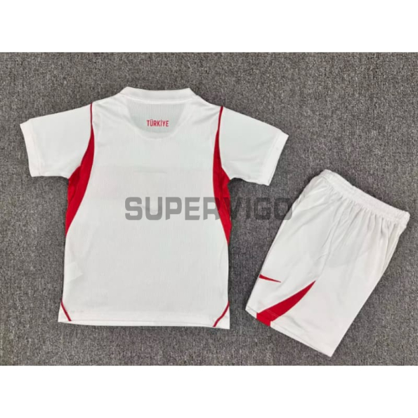 Camiseta Turquía Segunda Equipación Mundial 2026 Blanco Niño Kit