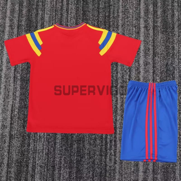 Camiseta Colombia Segunda Equipación Retro 1990 Rojo Niño Kit