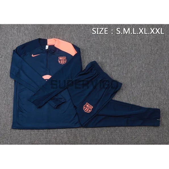 Sudadera De Entrenamiento Barcelona 2025/2026 Kit Azul Marino/Naranja