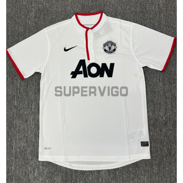 Camiseta Manchester United Segunda Equipación Retro 2012/2013 Blanco
