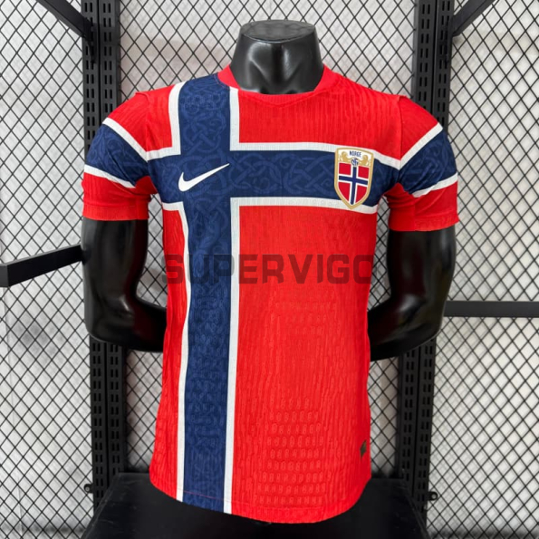 Camiseta Noruega Primera Equipación Mundial 2026 Rojo/Azul (EDICIÓN JUGADOR)