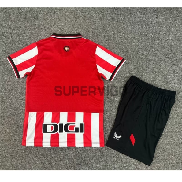 Camiseta Athletic de Bilbao Primera Equipación 2025/2026 Rojo/Blanco Niño Kit
