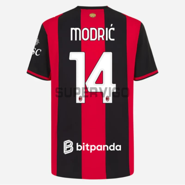 Camiseta MODRIĆ 14 AC Milan Primera Equipación 2026/2027 Rojo/Negro