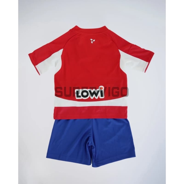 Camiseta Granada Primera Equipación 2025/2026 Rojo/Blanco Niño Kit con Parche La Liga