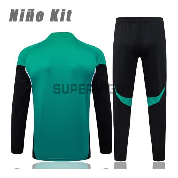 Sudadera De Entrenamiento Liverpool 2025/2026 Niño Kit Verde/Negro