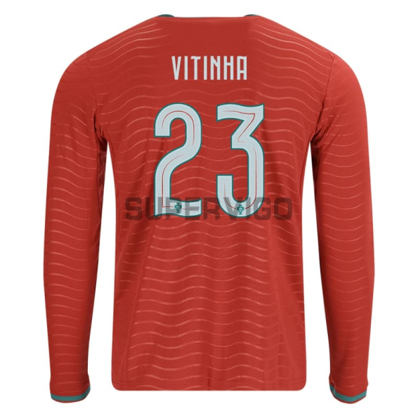 Camiseta Vitinha 23 Portugal Primera Equipación 2026 ML Rojo
