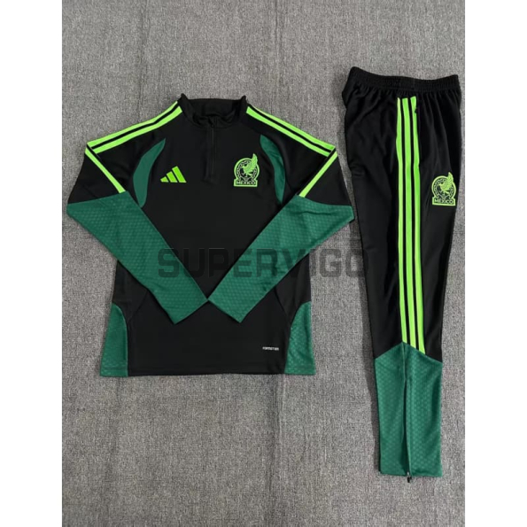 Sudadera de Entrenamiento México 2026 Niño Kit Negro/Verde