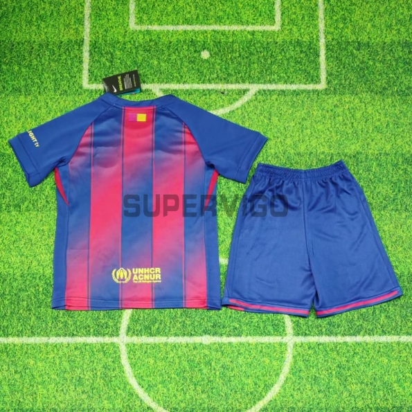 Camiseta Barcelona Primera Equipación 2025/2026 Azul/Rojo Niño Kit