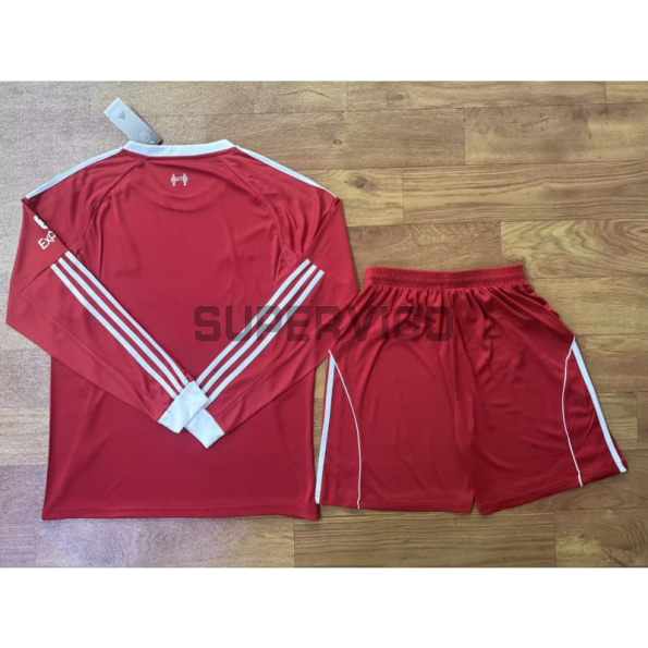 Camiseta Liverpool 2025/2026 Primera Equipación ML Rojo