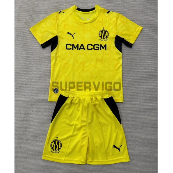 Camiseta de Portero Olympique Marsella 2026/2027 Amarillo Niño Kit