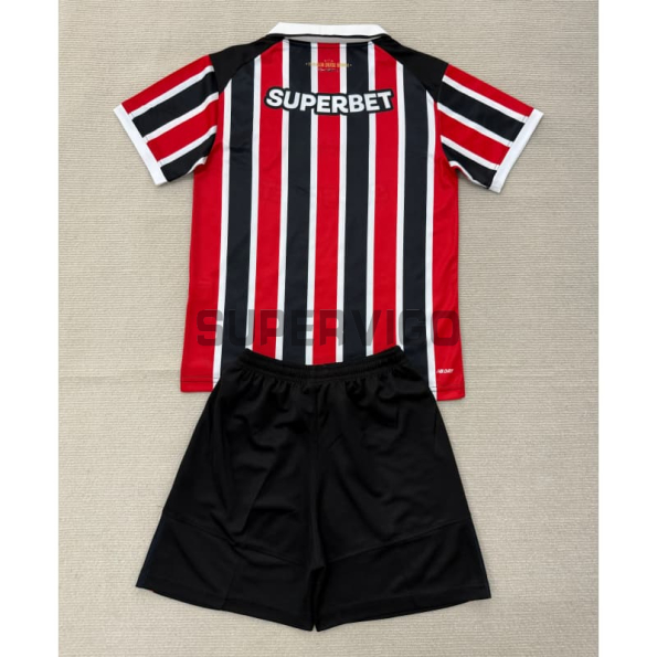 Camiseta São Paulo Segunda Equipación 2026/2027 Rojo/Negro Niño Kit