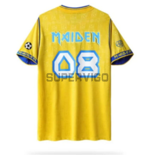 Camiseta West Ham United x Iron Maiden Equipación Retro 2008/09 Amarillo