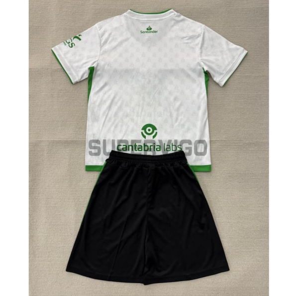 Camiseta Racing de Santander Primera Equipación 2025/2026 Blanco Niño Kit