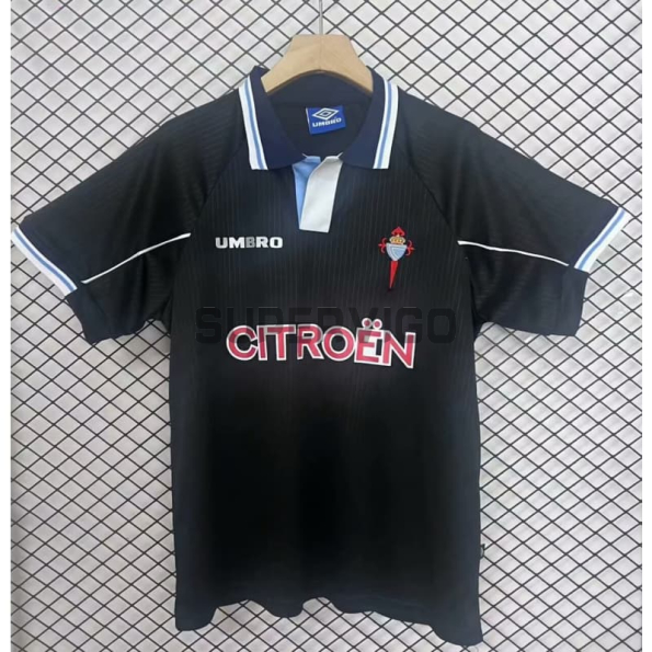 Camiseta Celta De Vigo Segunda Equipación Retro 1997/98 Negro