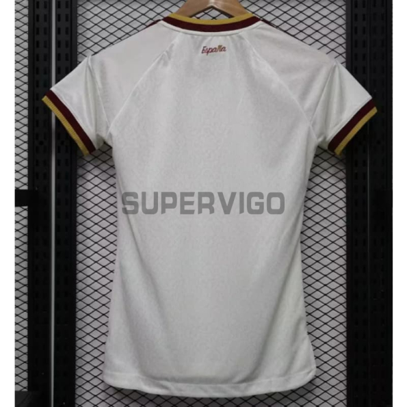 Camiseta España Segunda Equipación Mundial 2026 Blanco/Rojo Mujer (EDICIÓN JUGADOR)