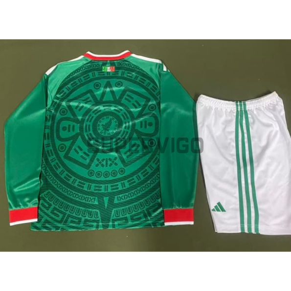 Camiseta México Primera Equipación 2025/2026 ML Verde Niño Kit