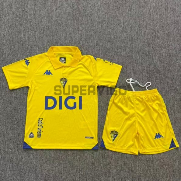 Camiseta Cadiz Primera Equipación 2026/2027 Amarillo Niño Kit
