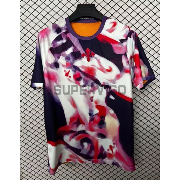 Camiseta Fiorentina Cuarta Equipación 2025/2026 Naranja/Morado